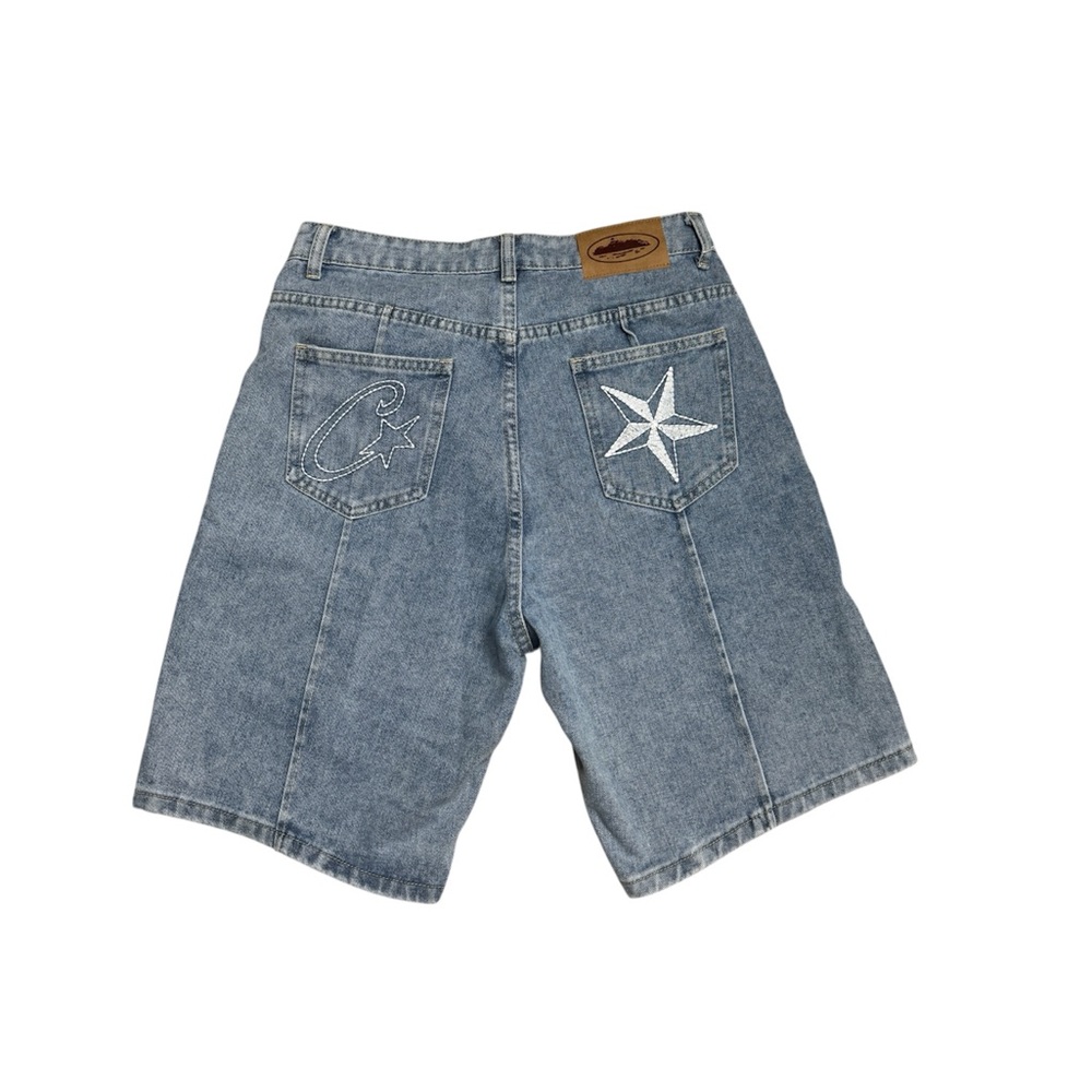 Corteiz C-Star Denim Jorts 'Faded Blue'